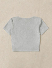 PRESS BUTTON HALF PLACKET TEE