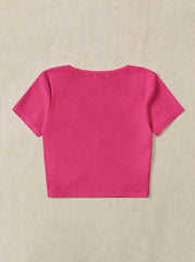 PRESS BUTTON HALF PLACKET TEE