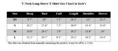 V-NECK LONG SLEEVE CROPPED T-SHIRT