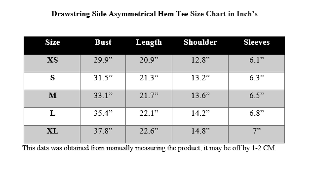 DRAWSTRING SIDE ASYMMETRICAL HEM CROP TOP