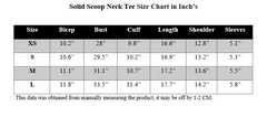 SOLID SCOOP NECK TEE