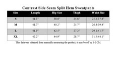 CONTRAST SIDE SEAM SPLIT HEM SWEATPANTS