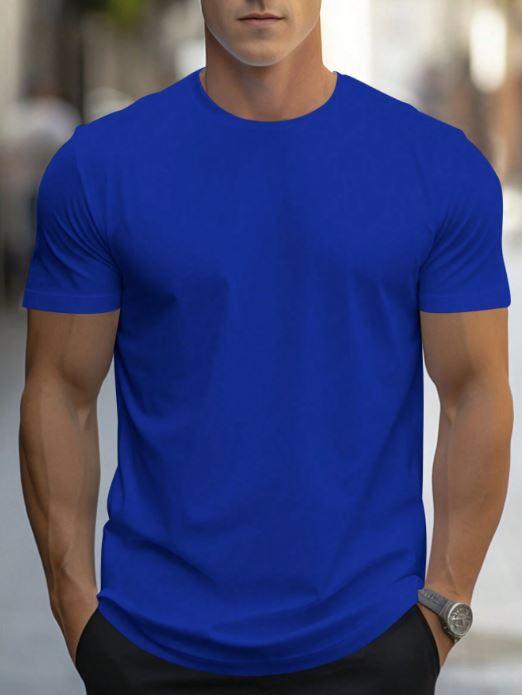 MEN'S SOLID COLOR SHORT SLEEVE T-SHIRT