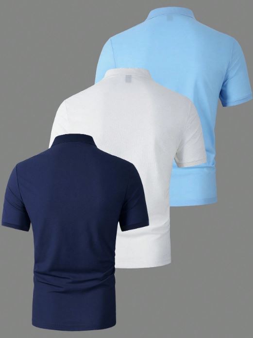 MEN 3PCS SOLID POLO SHIRT