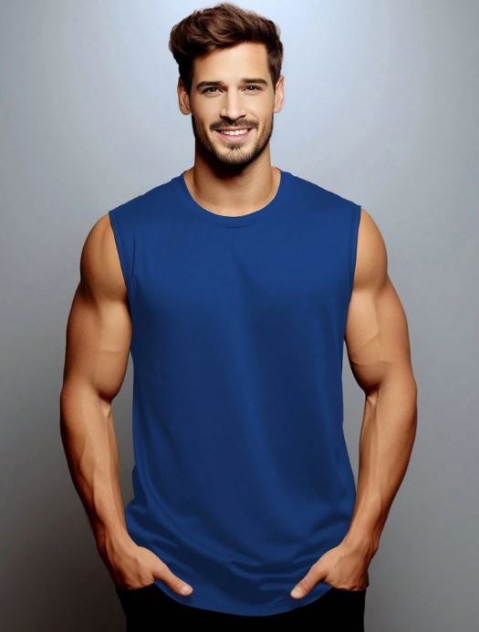 MEN'S ROUND NECK SLEEVELESS VEST