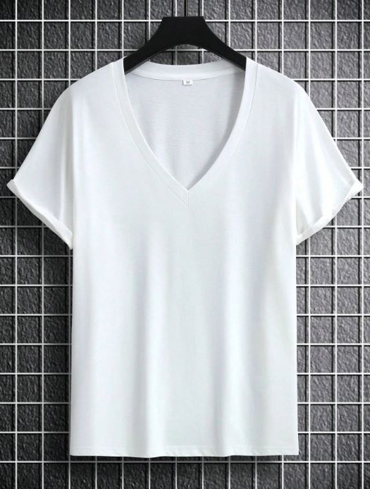 SOLID V NECK TEE