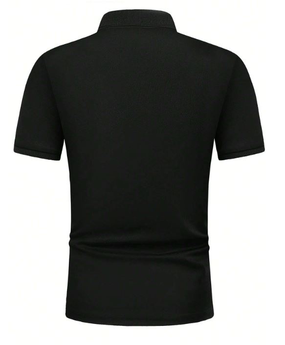 MEN'S SOLID COLOR SHORT-SLEEVE POLO SHIRT