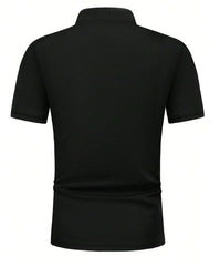 MEN'S SOLID COLOR SHORT-SLEEVE POLO SHIRT