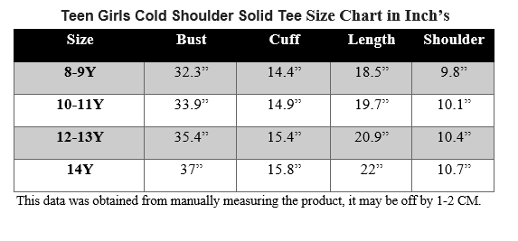 TEEN GIRLS COLD SHOULDER SOLID TEE