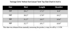 BLACK HOLLOW OUT CASUAL TANK TOP WITH RIBBED TRIM