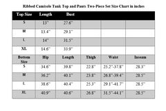 RIBBED CAMISOLE TANK TOP AND PANTS TWO-PIECE SET