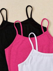 3PCS SOLID CAMI TOP