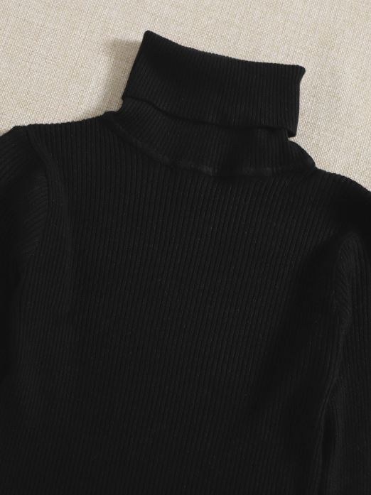 SOLID TURTLENECK TOP