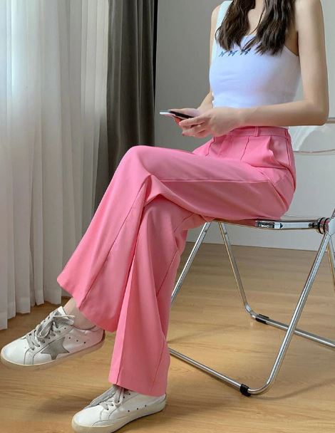 HIGH WAIST SEAM FRONT PANTS