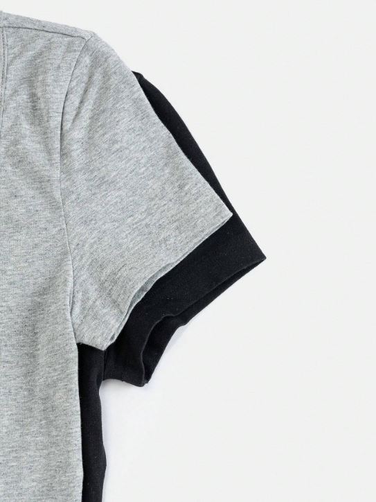 2PCS SCOOP NECK SOLID TEE
