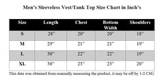 BLACK 3PCS MEN'S VEST TOP