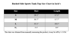 RUCHED SIDE SPORTS TANK TOP