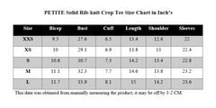 SOLID RIB-KNIT CROP TEE