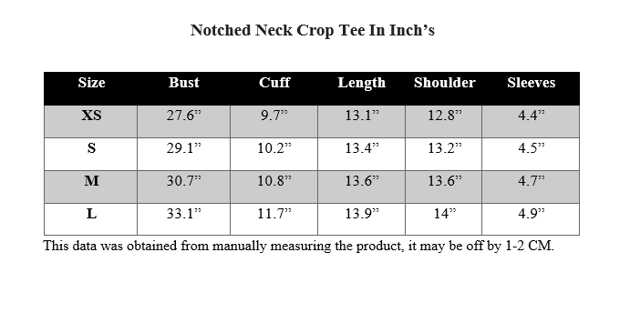 NOTCHED NECK CROP TEE