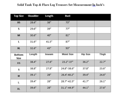SOLID TANK TOP & FLARE LEG TROUSERS PJ SET