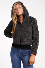 TEDDY FAUX FUR HOODIE